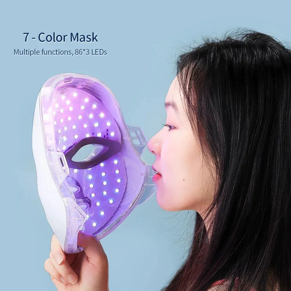 Color LED Face Mask Light Therapy Anti-Aging Acne Treatment Skin Care Tool