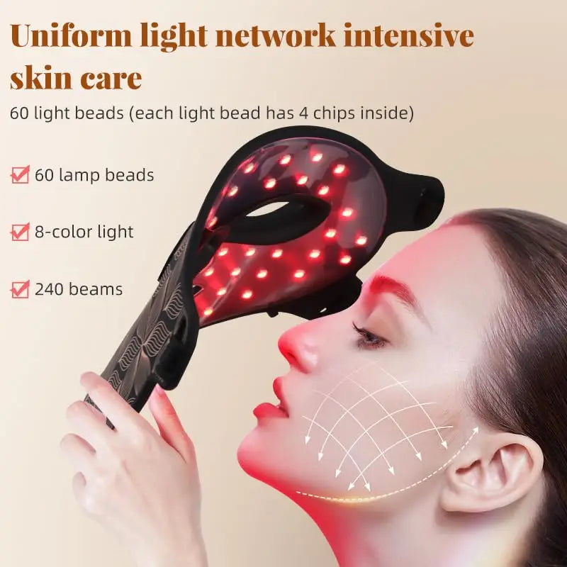 Ubilli Silicone Led Face Mask 8 Colors Red Light Therapy Infrared Flexible Soft Mask Led Therapy Anti Aging Advanced Photon Mask