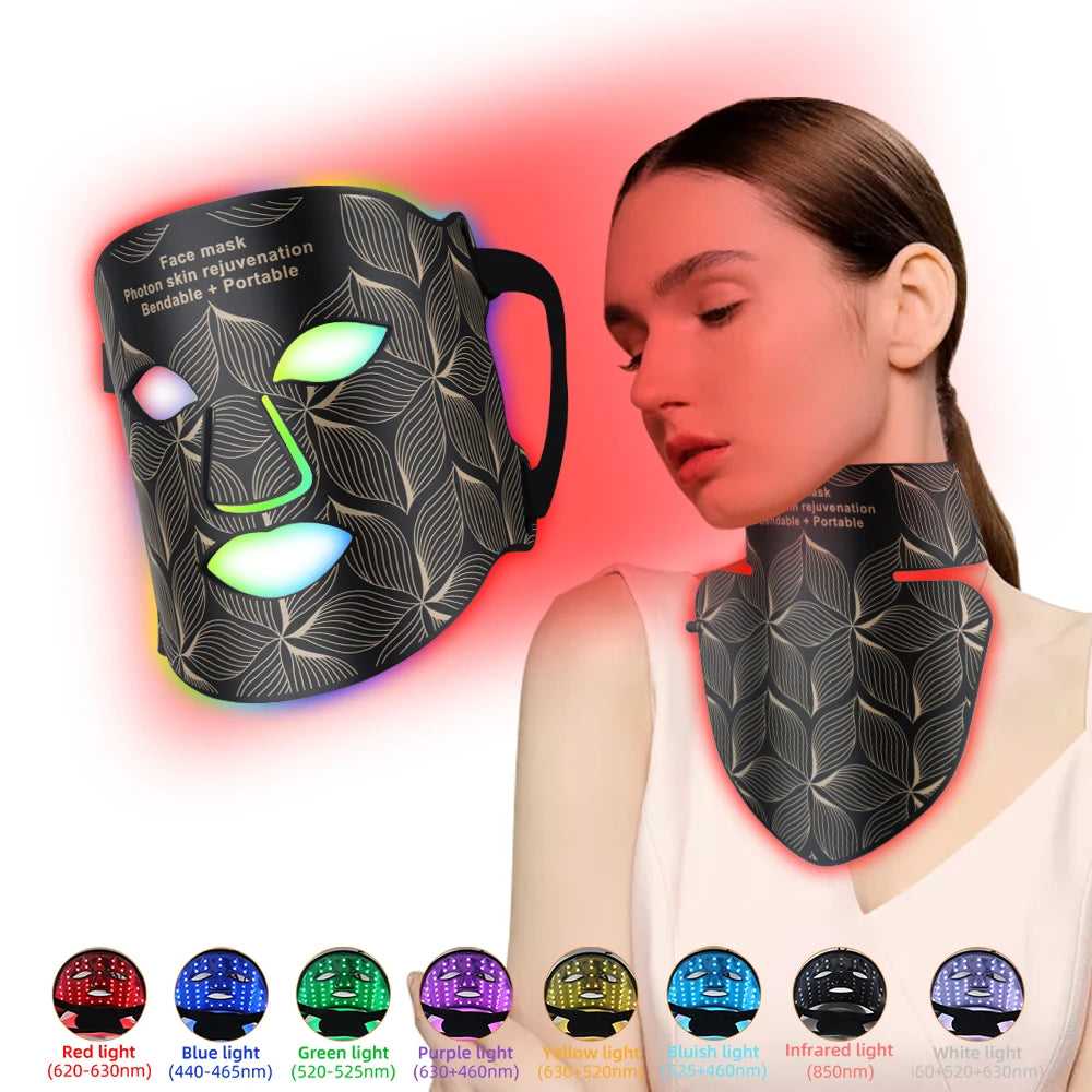 Ubilli Silicone Led Face Mask 8 Colors Red Light Therapy Infrared Flexible Soft Mask Led Therapy Anti Aging Advanced Photon Mask