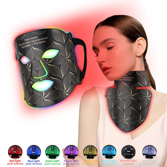 Ubilli Silicone Led Face Mask 8 Colors Red Light Therapy Infrared Flexible Soft Mask Led Therapy Anti Aging Advanced Photon Mask