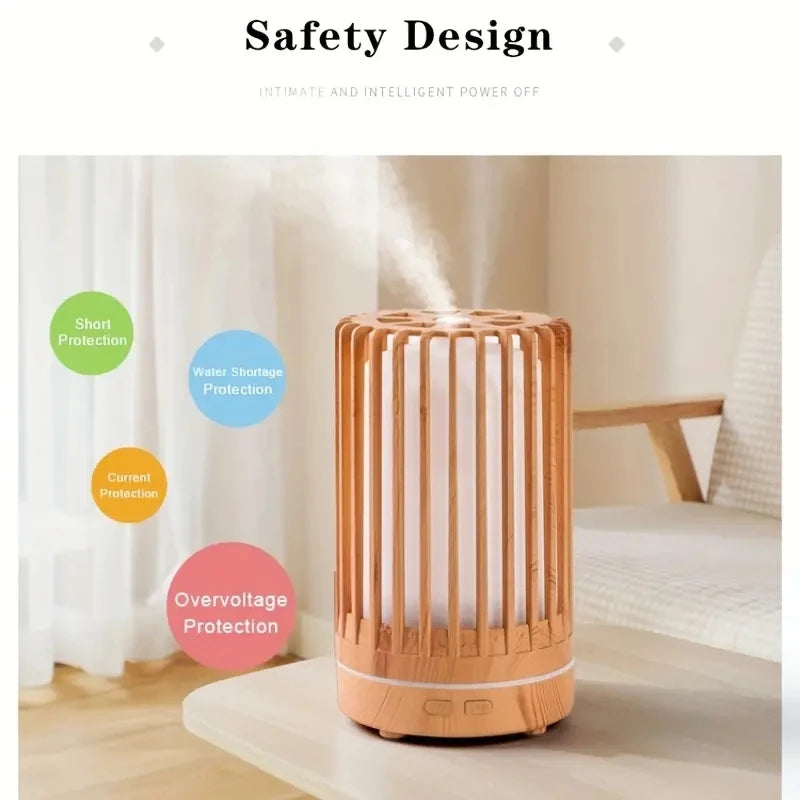 Air Humidifier Aromatherapy Machine Bird Cage Ultrasonic USB Humidifier, Essential Oil Diffuser With Colorful Night Lights