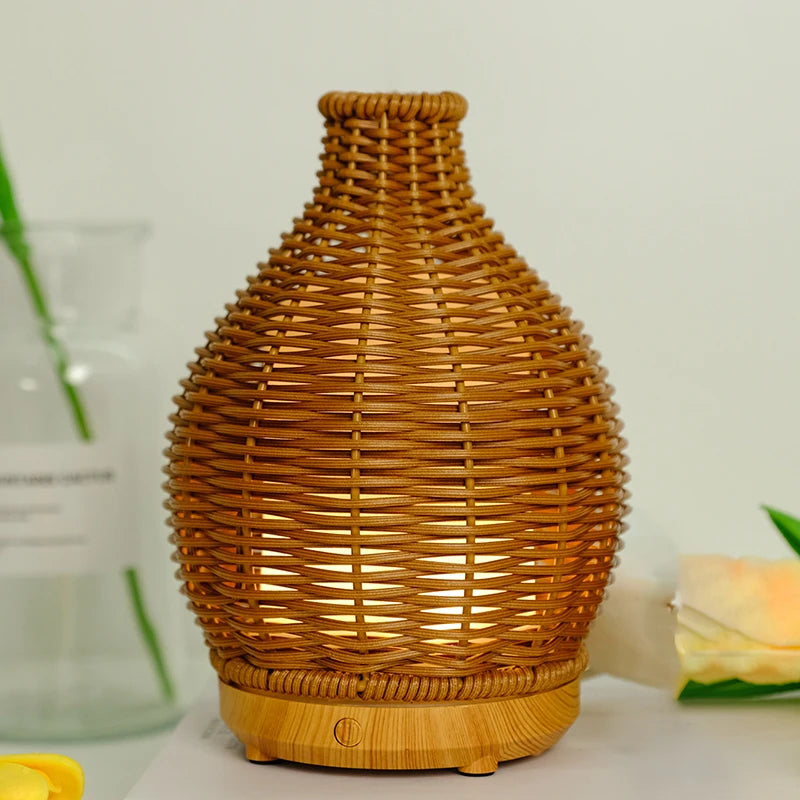 Air Humidifiers Rattan Aroma Mist Essential Oil Diffuser Aromatherapy Diffusers With Auto Shut-Off Protection For Household