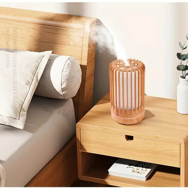 Air Humidifier Aromatherapy Machine Bird Cage Ultrasonic USB Humidifier, Essential Oil Diffuser With Colorful Night Lights