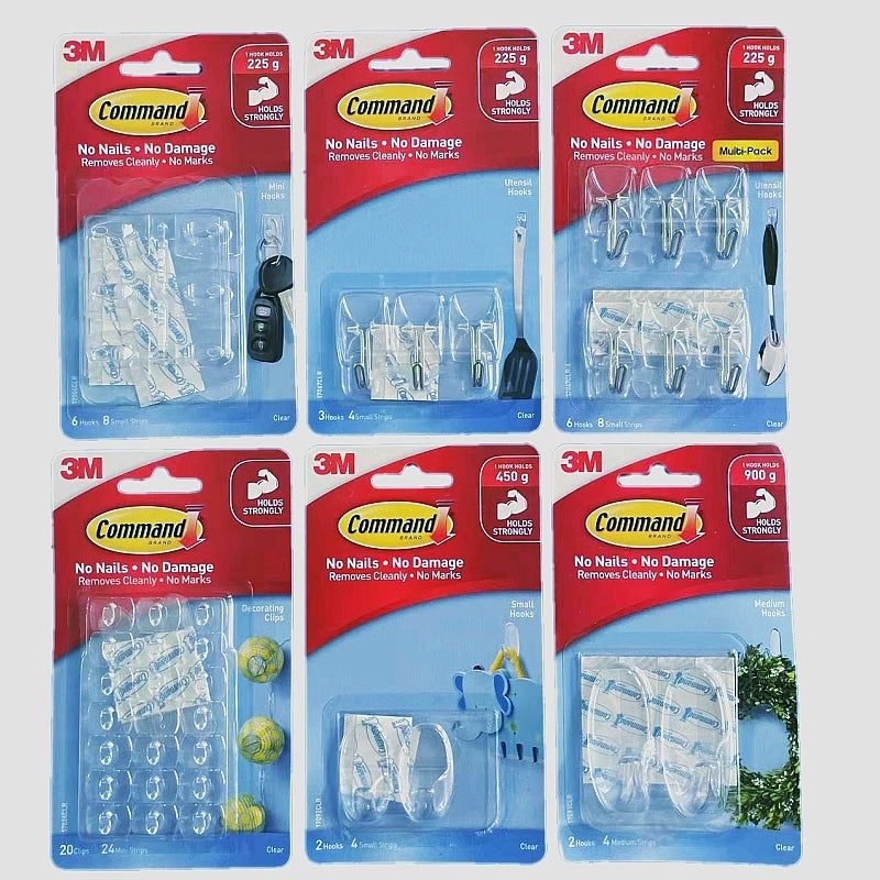 2packs X 3M Command Decorating Clips Damage-Free Hanging Clear clips mini transparent hook Lights Clip removes cleanly