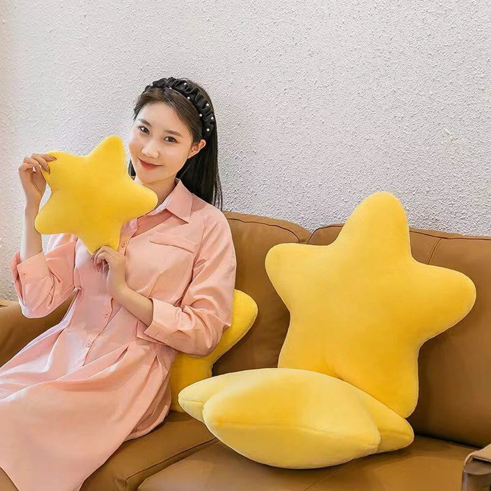 30CM Cute Butter Cheese Throw Pillow Plush Toy Dormitory Sleep  Sofa Chair Cushion Pentagon Star Shape Child Birthday Gift