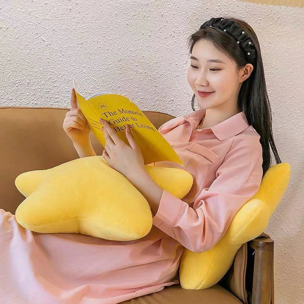 30CM Cute Butter Cheese Throw Pillow Plush Toy Dormitory Sleep  Sofa Chair Cushion Pentagon Star Shape Child Birthday Gift