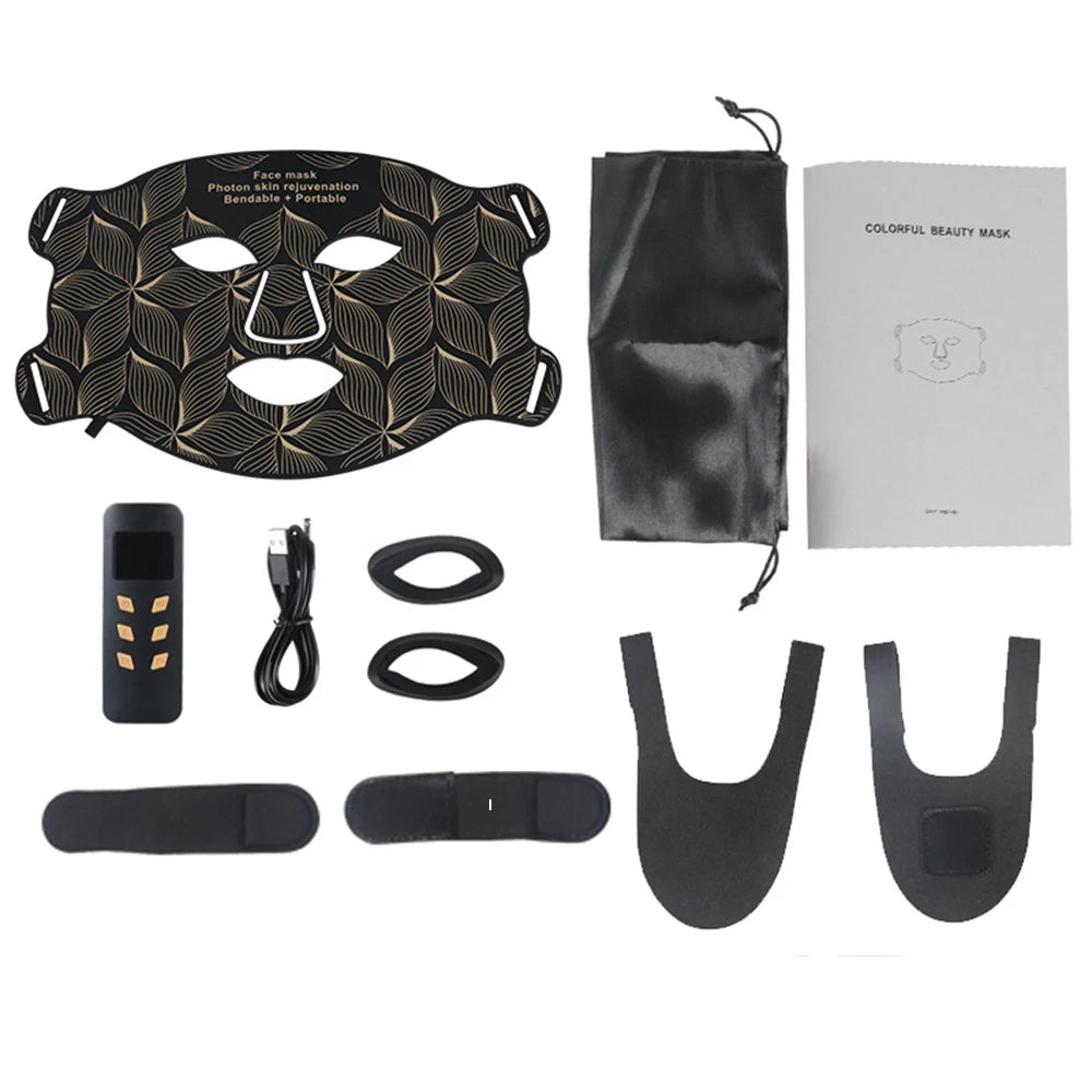 Ubilli Silicone Led Face Mask 8 Colors Red Light Therapy Infrared Flexible Soft Mask Led Therapy Anti Aging Advanced Photon Mask